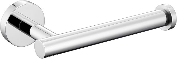 Toilet Paper Holder Polished Chrome, APLusee 304 Stainless Steel Tissue Roll Hanger, Round TP Roll Dispenser for Bathroom Kitchen Washroom, Wall Mount