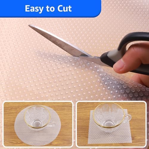 PABUSIOR Clear Kitchen Cabinet Liner: Waterproof Refrigerator Shelf Liner Small - Non-Adhesive Non Slip Pantry Drawer Mat for Cupboard Shelves Translucent 10" W x 120" L