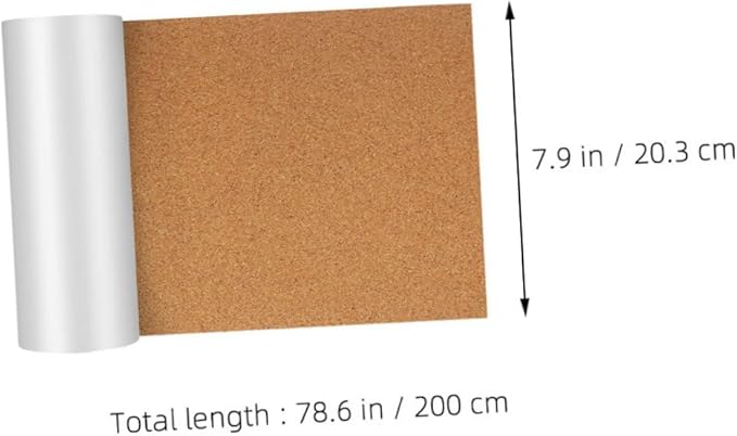 Housoutil Cork Drawer Liners Roll Non-Slip Clean Shelf Liner for Kitchen Cabinets and Bathroom Drawers Flexible Eco-Friendly Noise Reduction Material