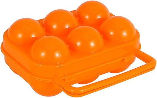6 Grids Egg Holders, Egg Cartons For Refrigerator, Egg Storage Container, Shockproof Durable Refrigerator Egg Trays, Deviled Egg Tray Carrier with Lid, Egg Organizer Box for Fridge or Camping