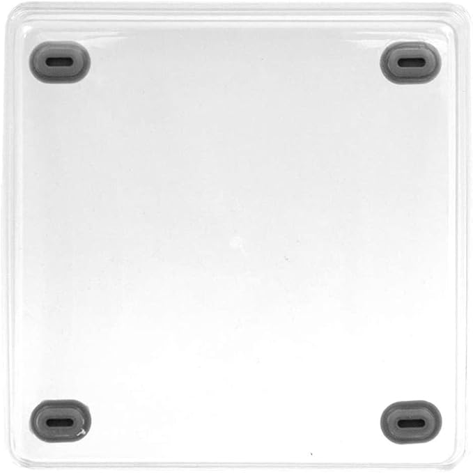 Glad Clear Plastic Organizer Bin – 6” x 6” x 2.2” Drawer Storage Tray with Non-Slip Feet, Clear