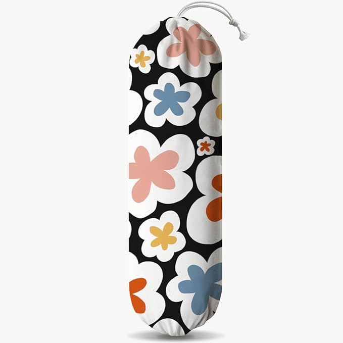Cute Aesthetic Plastic Bags Holder, Garbage Shopping Trash Bags Carrier Organizer, Trash Bag Storage Dispenser, Sweet Home Decor for Kitchen Pantry, Gifts for Women Family Friends Grandma Mom