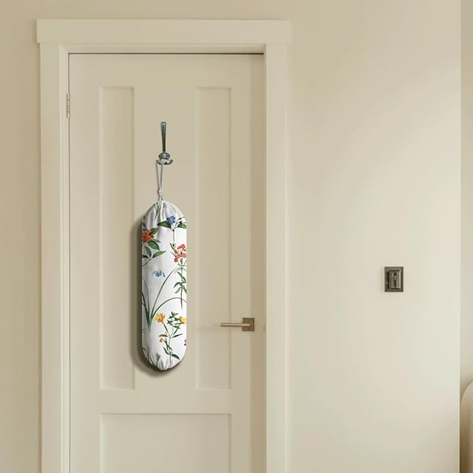 Spring Plastic Bag Holder, Flower Grocery Bags Storage Holder, Grocery Bag Organizer for Home Kitchen Pantry, Kitchen Housewarming Gifts for Women Family Hostess Friends Grandma Mom