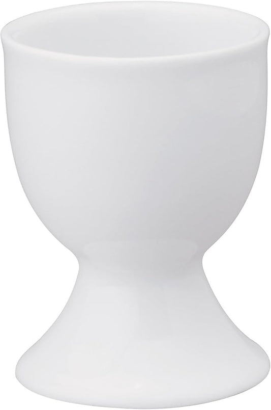 HIC Kitchen Single Egg Cup, Fine White Porcelain
