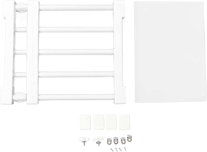 Closet Tension Shelf, Rod Expandable Storage Rack Adjustable Organizer Divider Separator Wardrobe Cupboard Hanging Shelves Pack No Slip Grip Cabinets Inside Capacity (30‑40cm /