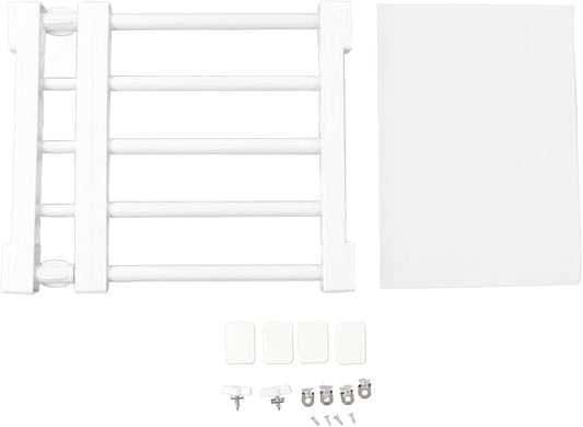 Closet Tension Shelf, Rod Expandable Storage Rack Adjustable Organizer Divider Separator Wardrobe Cupboard Hanging Shelves Pack No Slip Grip Cabinets Inside Capacity (30‑40cm /