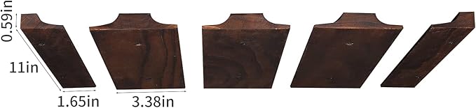 Wine glass holder-a wooden wine glass rack and goblet storage rack installed under the cabinet or countertop (Retro color)