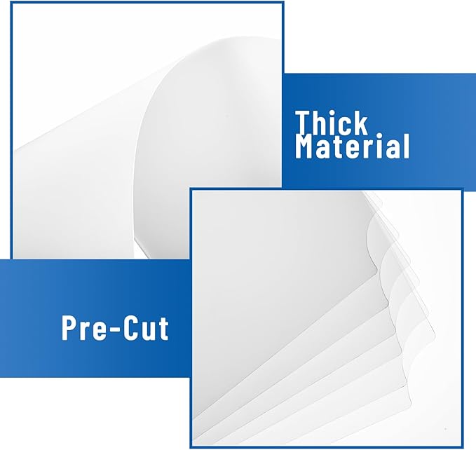 Frienda Set of 6 Wire Shelf Liner Heavy Duty Shelf Liners Packed Flat for Wire Shelving, Waterproof Non Adhesive Plastic Mat for Metal Rack Kitchen Shelves, Shoe Rack (18 x 48 Inch)