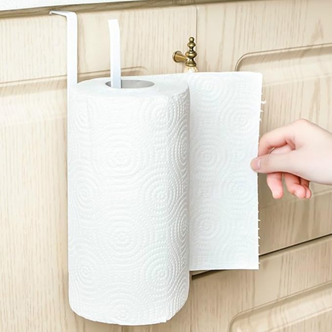 Paper Roll Holder, Kitchen Roll Holder Under Cabinet, 2Pcs Papers Towel Holder Countertop, Kitchen Rolls Hanger Dispenser Storage Rack, Stainless Steel Papers Towel for Bathroom