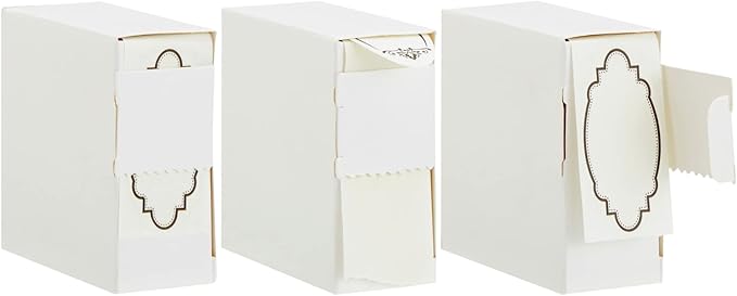 Juvale Dissolvable Food Labels - 300 Pack, White Rectangular, 1.1 x 2.25 in - Canning Jar Labels & Pantry & Freezer Container Stickers - 8 Unique Designs