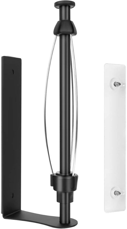 Magnetic Paper Towel Holder with Adjustable Damping, One Hand Tear, Smooth Tension Control, Strong Magnet & Self Adhesive Wall Mount, No Drilling for Kitchen, Fridge, RV, Garage, Grill (Black)
