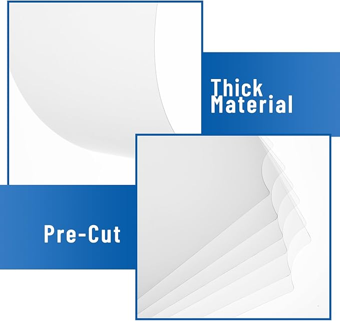 Frienda Set of 10 Wire Shelf Liner Heavy Duty Shelf Liners Packed Flat for Wire Shelving, Waterproof Non Adhesive Plastic Mat for Metal Rack Kitchen Shelves, Shoe Rack (14 x 24 Inch,Clear)
