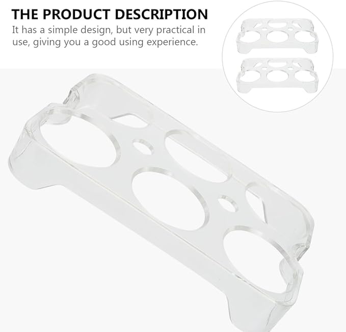 EPIGEIST 2Pcs Refrigerator Egg Tray Storage Container 6-Compartment Egg Holder Box for Fridge Organization and Travel Carrier