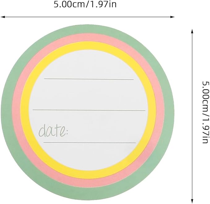 Blank Label Stickers for Containers and Jars 2 Inch (50Mm) Self-Adhesive Writable Removable Food Storage Labels for Pantry, Spice, Condiment, and Mason Jar Organization – 500