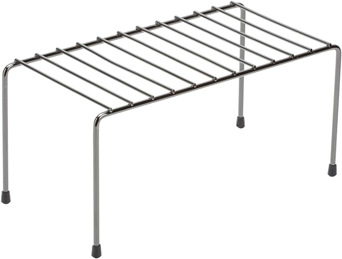Kitchen Details Helper Shelf Organizer | Free Standing | Cabinet & Countertop Organizer | Dishes | Cups | Bowls | Small | Onyx