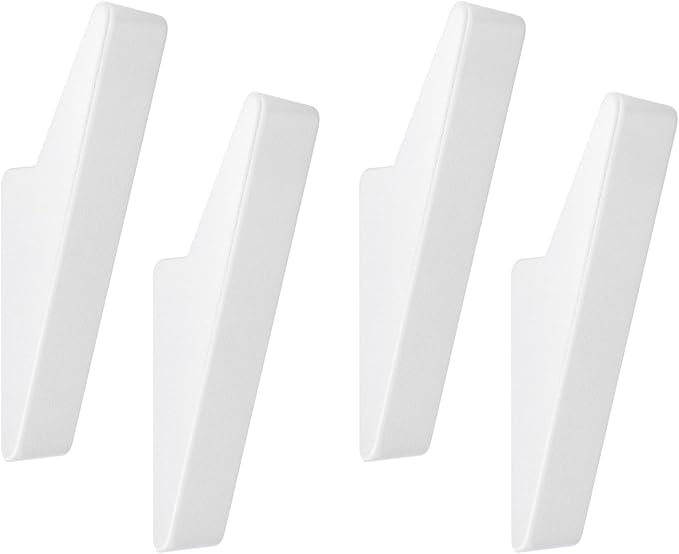 Nobtou Heavy Duty Adhesive Hooks - No Drill Aluminum Alloy Wall Hooks for Bathroom, Kitchen, Tile & Glass, Waterproof Rustproof Bath Towel Hooks, Coats/Hats/Bags (4Pack)