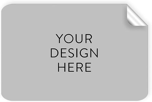 100 Custom Vinyl Stickers - Upload Your own Image, Text, Design, Logo - Personalized Logo Labels for Handmade, Packaging, Bottle, Jars, Candle, Brand Stickers (Gray, 6x4)