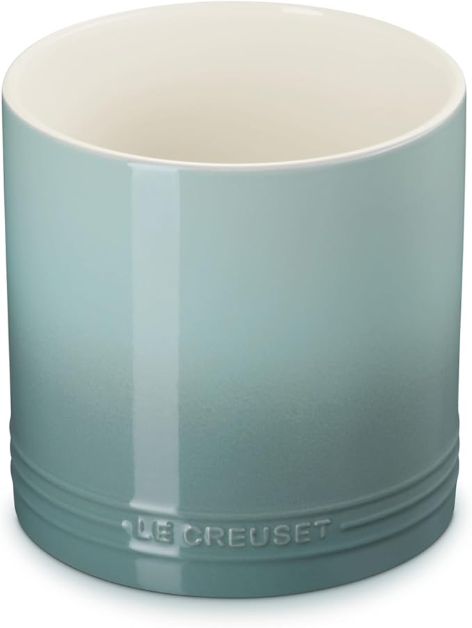 Le Creuset Stoneware Signature Utensil Crock, 2.7 qt., Sea Salt