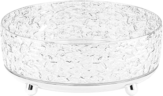 CHIRISEN 360° Rotating Makeup Organizer Perfume Lazy Susan Trunable Cosmetics Organizers for Vanity, Spinning Skincare Storage for Dresser and Bathroom Countertop (Clear)