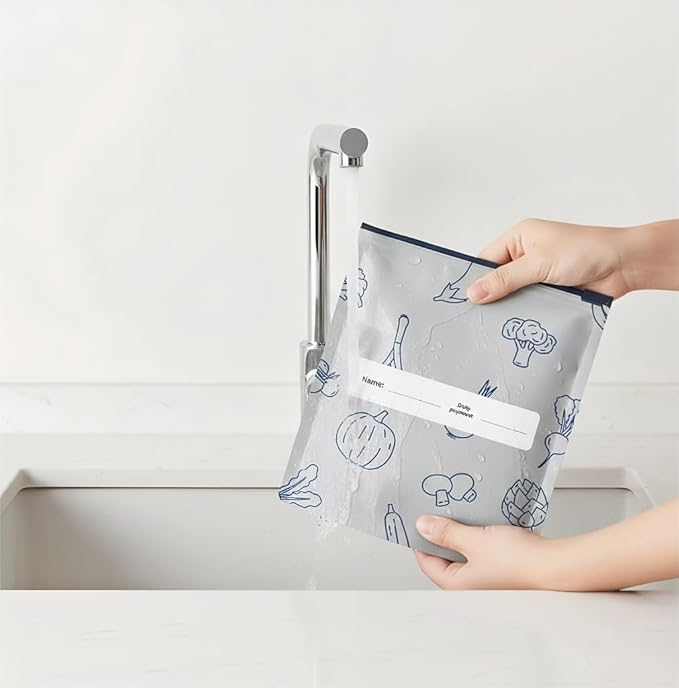 Reusable Aluminum Foil Sealable Storage Bags - aluminum foil Freezer Bags, reusable freezer food grade fresh keeping and meal prep,Suitable for Vegetable, Fruit, Meat, and More (3Size-30pcs)