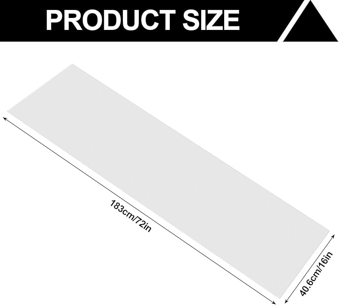 Barydat 4 Pcs Frosted Plastic Wire Shelf Liner Clear Frosted Hard Refrigerator Shelf Mats Non Adhesive Waterproof Wire Shelving Cover for Cabinets Kitchen Shelves Storage Shoe Rack (72 x 16 Inch)