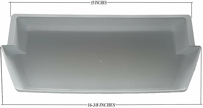 2187172 Door Bin Shelf - for Whirlpool Refrigerator Door shelves - Fridge door condiments beverages organizer - Refrigerator door Shelf replacement WP2187172 - Fridge plastic shelves Bin - W 16-3/8 in
