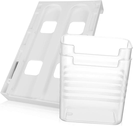 ULTECHNOVO 2pcs Translucent Refrigerator Organizer Bins Vertical Storage Boxes for Fruits Vegetables Spices Space-Saving Storage for Home Kitchen