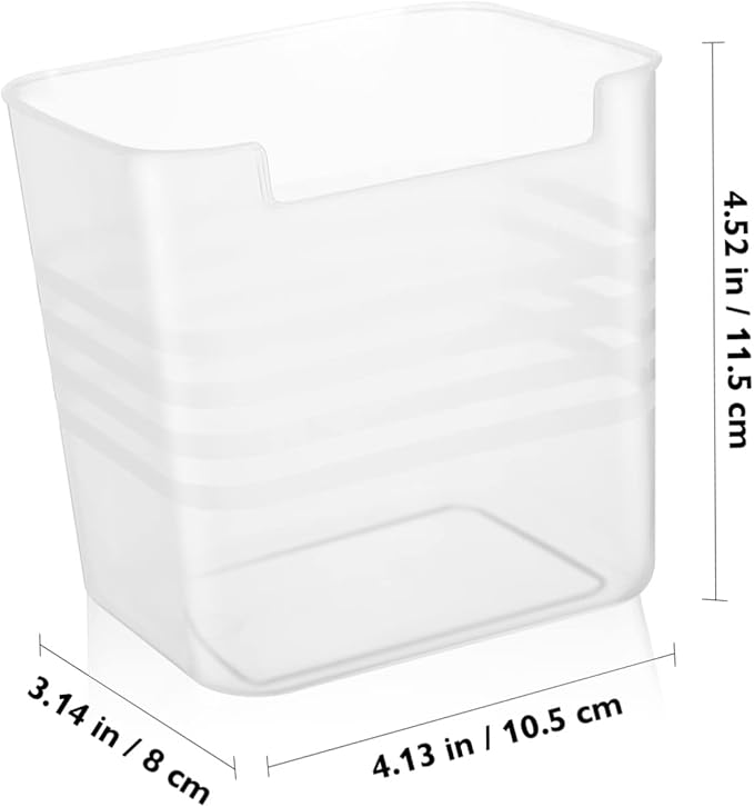 OUNONA 4pcs Translucent Refrigerator Organizer Bins for Efficient Kitchen Storage for Easy Access for Fruits Vegetables and Condiments