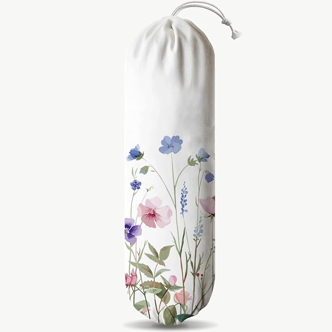 Aesthetic Bag Holder, Reusable Shopping Dispenser, Decorative Fabric Grocery Bag for Kitchen Pantry, Kitchen Housewarming Gifts for Women Family Friends Grandma Mom, bags-14
