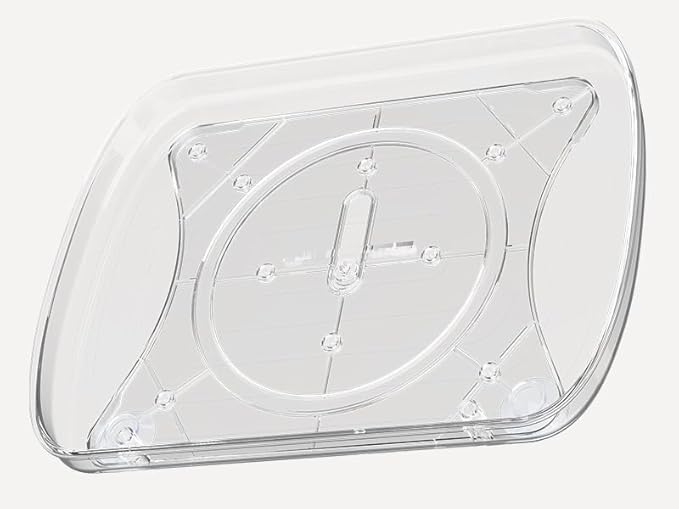 HIYOHIYO Clear Lazy Susan Organizer for Refrigerator Rectangular Fridge Turntable Organizers and Storage Pull Out & 360°Rotating for Cabinet, Pantry, Kitchen, Table, Bathroom (1-Pack 13.7"x10.2")