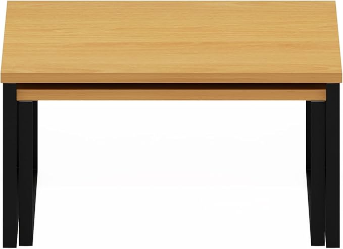 Furinno RAVEL Kitchen Countertop Organizer Set of 2, Counter Shelves, Kitchen Storage, Expandable, Stackable, Spice Rack, for Pantry, Coffee Bar, Beech