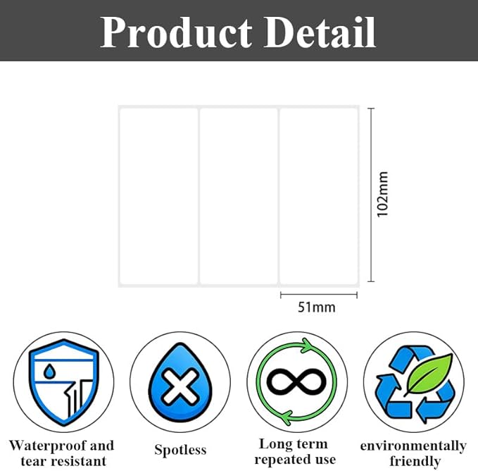 48 Pcs Reusable Dry Erase Labels, Reusable Sticky Notes Labels for Storage Bins Jars Pantry Organization, Dry Erase Stickers Fit Office School Home Craft(2x4inches)