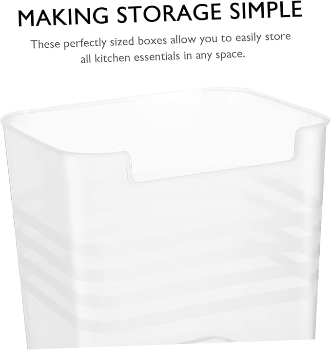6pcs Fridge Organizer Bins Translucent Refrigerator Storage Boxes for Vegetables Fruits and Spices for Easy Access Kitchen and Pantry