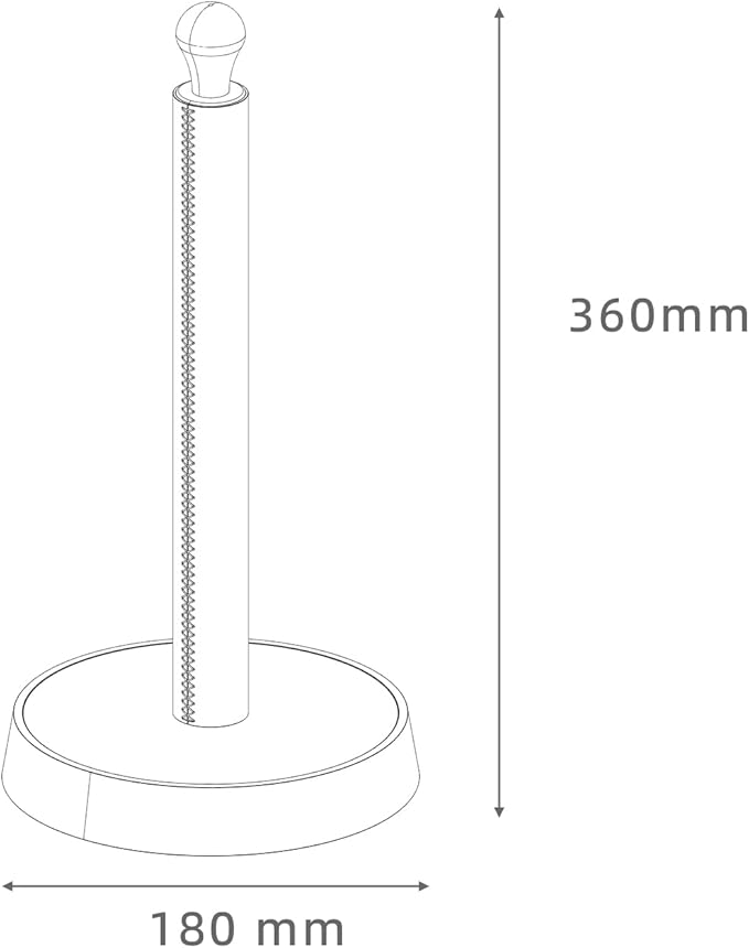YUMORE Paper Towel Holder for Kitchen Countertop - Designer Walnut Wood and Leather Stand with Stabel Base, Modern Organizer for Bathroom