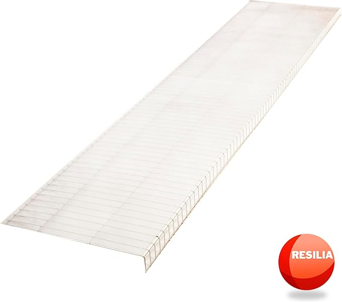 RESILIA Closet Shelf Liner for Wire Shelving – Pack of 2, 16" Wide x 6' Long Heavy Duty Waterproof Liners, Clear PVC Covers for Kitchen Pantry, Bathroom Closet, & Cabinet Storage, Made in The USA