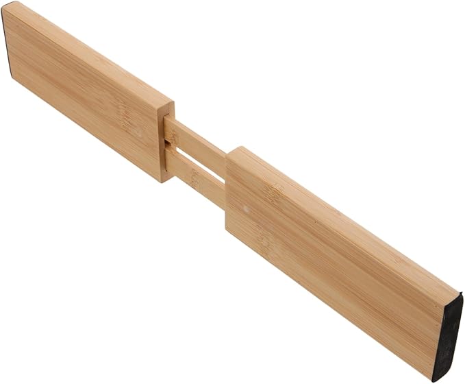 CHILDWEET Bamboo Drawer Dividers Retractable Separator Home Organization Expandable Drawer Partition