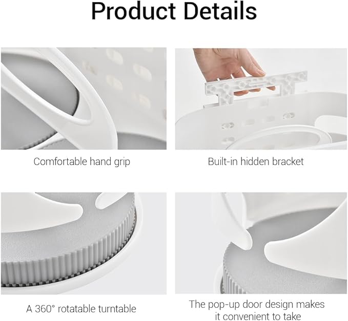 Lazy Susan Turntable, 360°Rotate Fridge Turntable Organizer, Pantry Kitchen Cabinet Dining Table Counter top Vanity, Storage Rotating Shelves for Pantry Kitchen Cabinet Dining Table