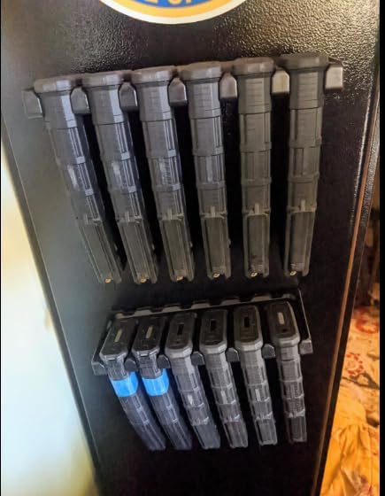 PMAG Rack Wall Mount,Mag Holder|AR Magazine Hodler|Wall Mount Display Mag Storage,Home Magazine Storage Rack,Mag Rack for Gun Safe,Locker,Cabinet,Wall