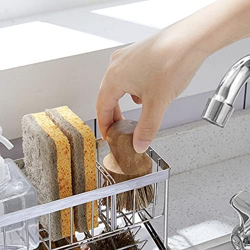 Sink Caddy - Kitchen Sink Organizer - Quick Draining, 304 Stainless Steel Tray