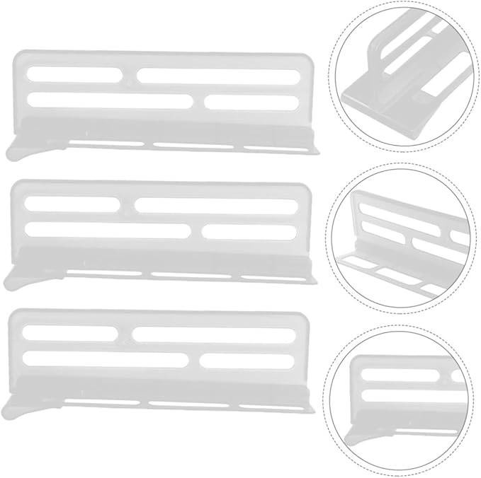 6pcs Refrigerator Dividers 26cm Adjustable Fridge Compartment Organizers Plastic Clip-on Food Separators for Home Kitchen Storage and Fridge Classification