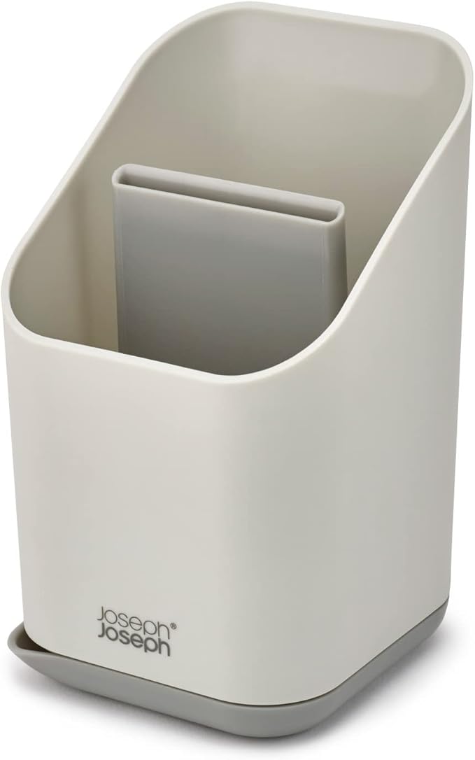 Joseph Joseph Duo Kitchen Sink Cutlery Drainer with Knife Slot, Kitchen Sink Drying Rack Cutlery Organizer, Grey