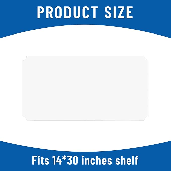 Frienda Set of 5 Wire Shelf Liner 14 x 30 Inch Heavy Duty Shelf Liners Packed Flat for Wire Shelving, Waterproof Non Adhesive Plastic Mat for Metal Rack Kitchen Shelves, Shoe Rack (Clear)