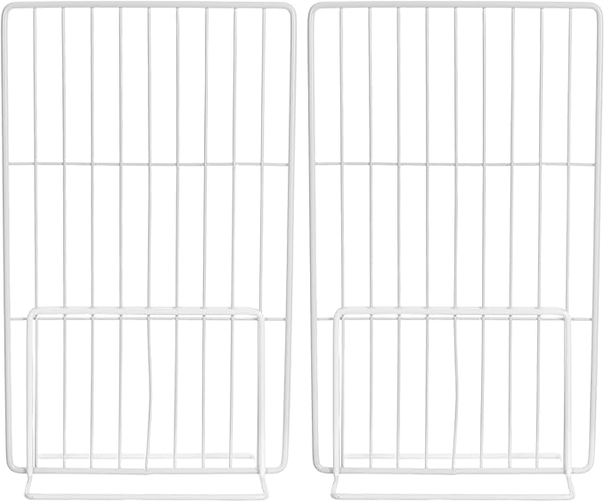 2 Pcs Adjustable Freezer Divider Shelves - 12 Inch Wire Shelf Organizer for Freezer and Refrigerator for Deep Refrigerator Storage