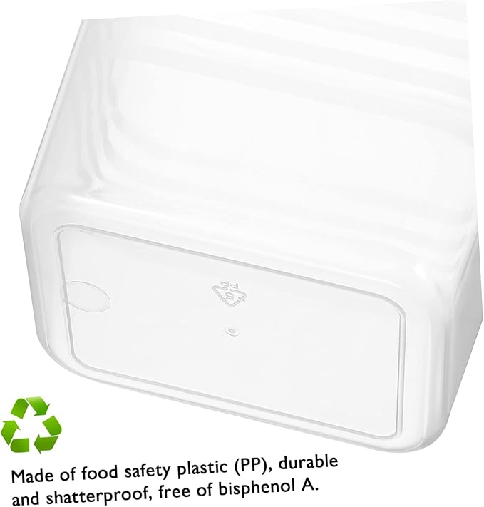GLEAVI 4pcs Fridge Organizer Bins for Refrigerator Door Storage Translucent Hanging Storage Box for Kitchen Pantry and Cabinet for Vegetables Fruits and Spices