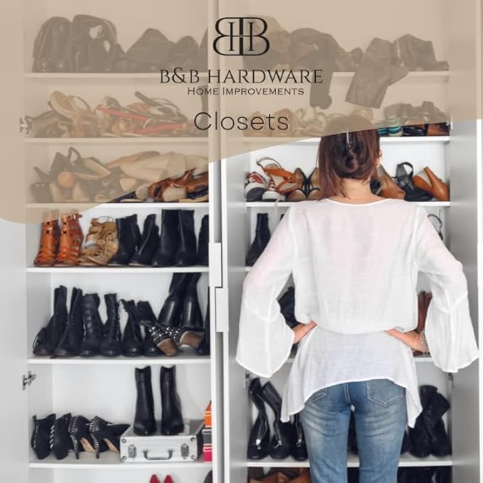 B&B HARDWARE Cabinet Shelves - Melamine 1/2'' Thick - Custom Organize Space with Stylish Cabinet Melamine Shelves - Perfect Solution for Home & Office - Cut to Size (18" Depth x 33 Inches Length)