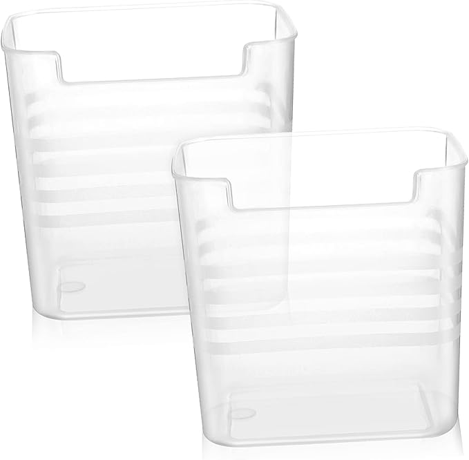 Garneck 8pcs Translucent Fridge Side Door Storage Box Food-Grade Refrigerator Organizer Bins for Vegetables Fruits and Spices Space-Saving Kitchen Storage