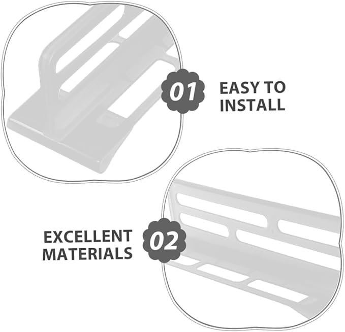 6pcs Refrigerator Dividers 26cm Adjustable Fridge Compartment Organizers Plastic Clip-on Food Separators for Home Kitchen Storage and Fridge Classification