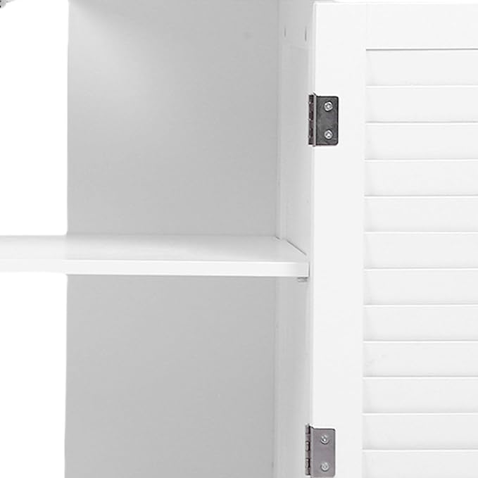 Sink Storage Cabinet with 2 Doors and Adjustable Shelf – Freestanding Under Sink Organizer for Bathroom Towels and Toiletries Compatible with Pedestal Sinks