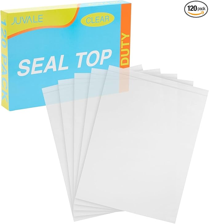 Juvale Freezer Bags - 2 Gallon, 17 x 13 in, Clear, 120 Pack - Reusable Resealable Plastic Food Storage Bags for Kitchen & Home Organization
