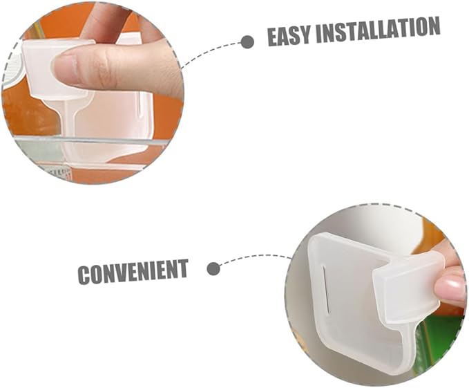 PRETYZOOM 24pcs Adjustable Plastic Refrigerator Divider Set White Fridge Compartment Organizer for Efficient Storage and Easy Access in Kitchen